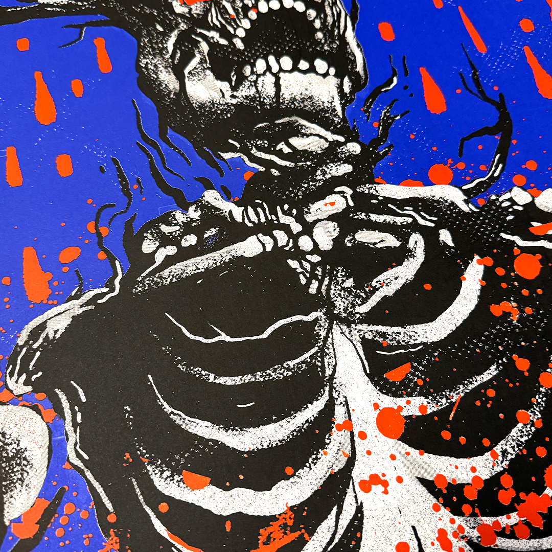 Skeleton, 45×65cm screen print, signed and numbered