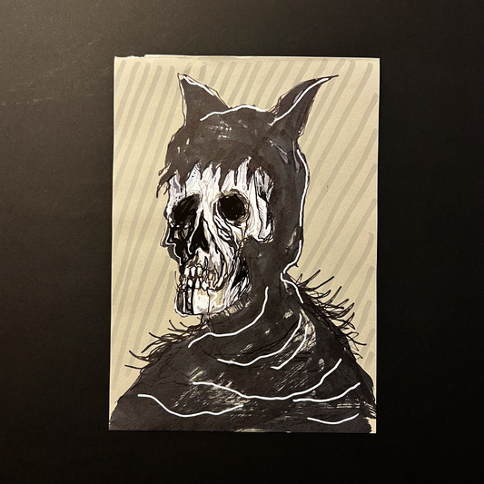 Original art: Hooded skull